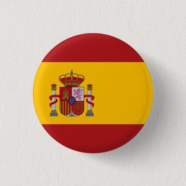 Chapa Redonda De 2,5 Cm Bandera nacional de España (Anverso)