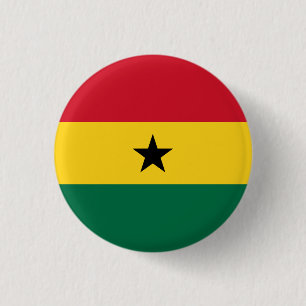 Chapa Redonda De 2,5 Cm Bandera nacional de Ghana