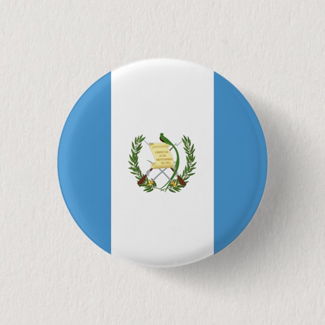 Chapa Redonda De 2,5 Cm Bandera nacional de Guatemala (Anverso)