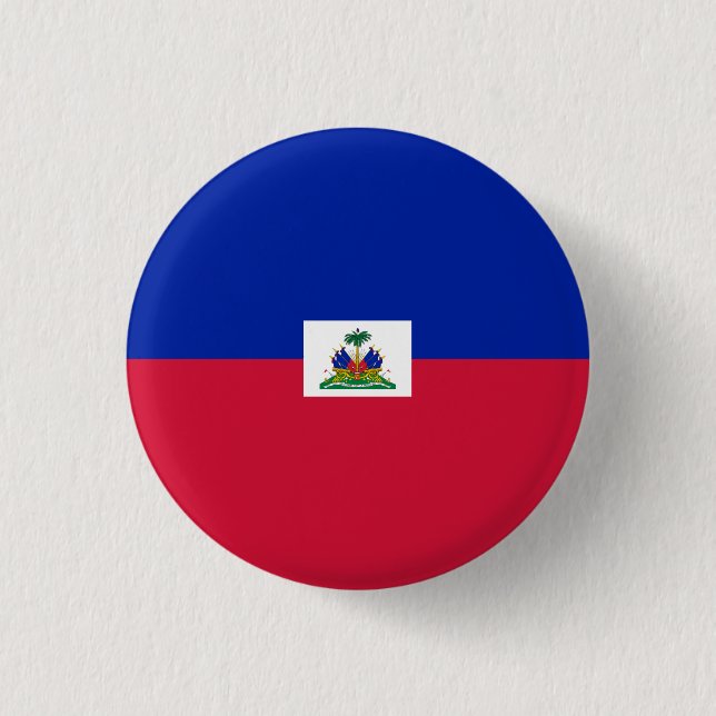 Chapa Redonda De 2,5 Cm Bandera nacional de Haití (Anverso)