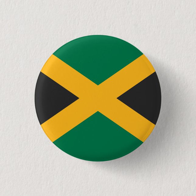 Chapa Redonda De 2,5 Cm Bandera nacional de Jamaica (Anverso)