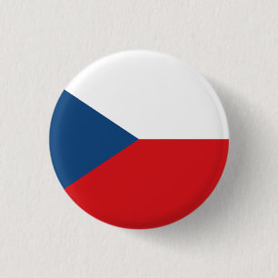 Chapa Redonda De 2,5 Cm Bandera nacional de la República Checa
