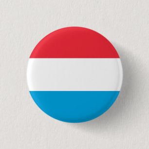 Chapa Redonda De 2,5 Cm Bandera nacional de Luxemburgo