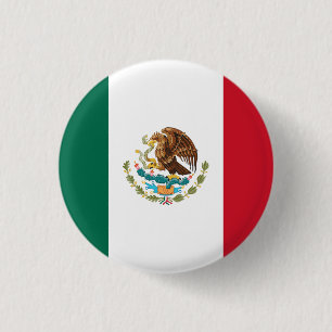 Chapa Redonda De 2,5 Cm Bandera nacional de México