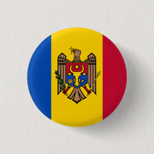 Chapa Redonda De 2,5 Cm Bandera nacional de Moldavia