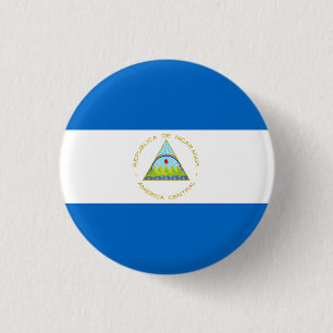 Chapa Redonda De 2,5 Cm Bandera nacional de Nicaragua