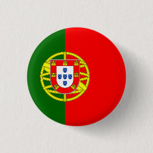 Chapa Redonda De 2,5 Cm Bandera nacional de Portugal