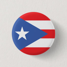 Chapa Redonda De 2,5 Cm Bandera nacional de Puerto Rico