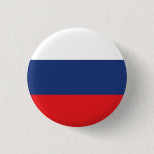 Chapa Redonda De 2,5 Cm Bandera nacional de Rusia