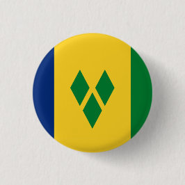 Chapa Redonda De 2,5 Cm Bandera nacional de San Vicente y las Granadinas