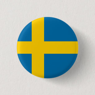 Chapa Redonda De 2,5 Cm Bandera nacional de Suecia