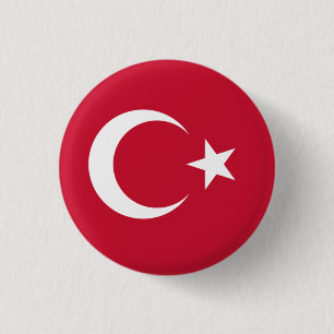 Chapa Redonda De 2,5 Cm Bandera nacional de Turquía
