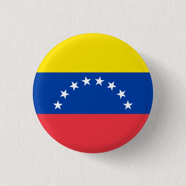 Chapa Redonda De 2,5 Cm Bandera nacional de Venezuela (Anverso)