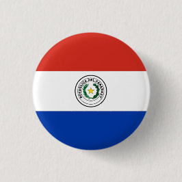 Chapa Redonda De 2,5 Cm Bandera nacional del Paraguay