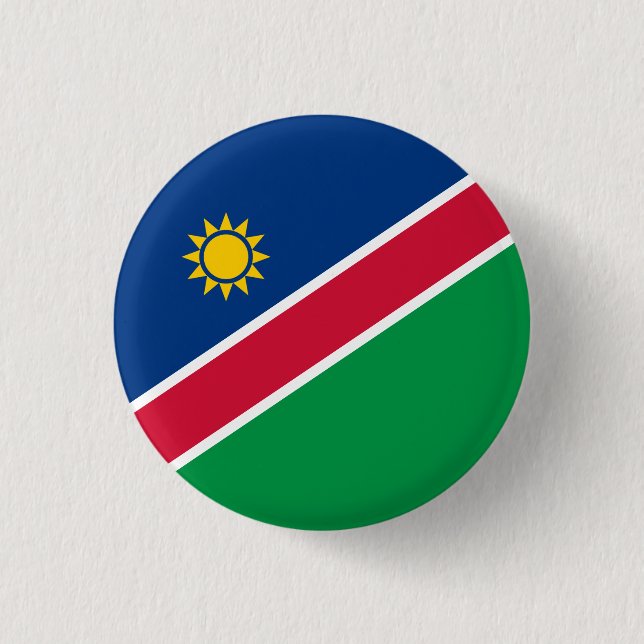 Chapa Redonda De 2,5 Cm Bandera namibiana, bandera de Namibia (Anverso)