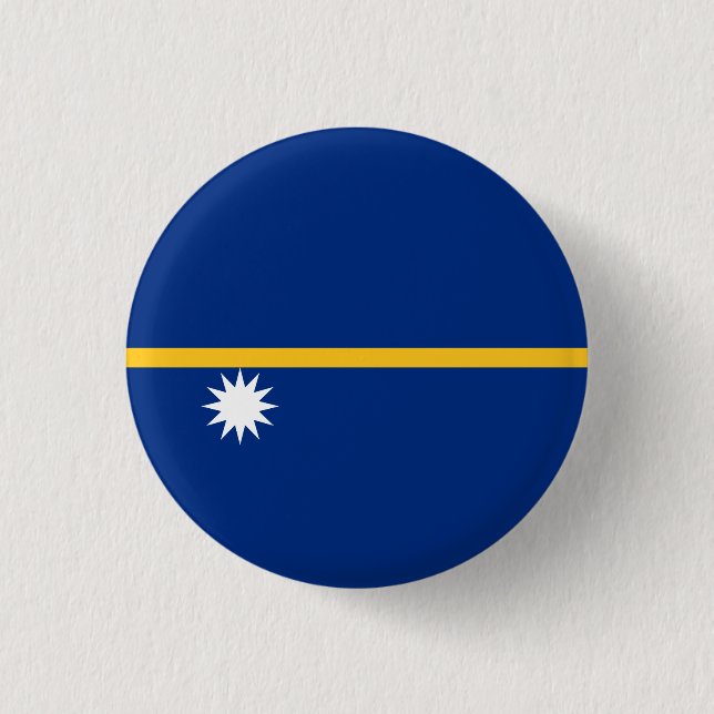 Chapa Redonda De 2,5 Cm Bandera nauruana, bandera de Nauru (Anverso)