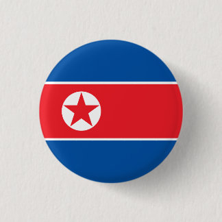 Chapa Redonda De 2,5 Cm Bandera norcoreana, bandera de Corea del Norte
