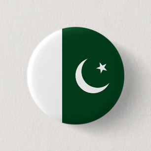 Chapa Redonda De 2,5 Cm Bandera paquistaní, bandera de Pakistán