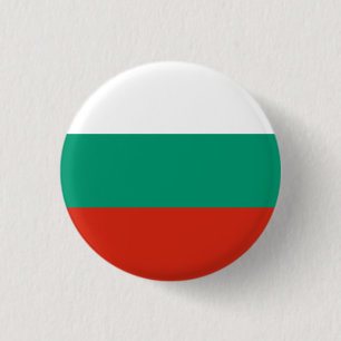 Chapa Redonda De 2,5 Cm Bandera patriótica búlgara