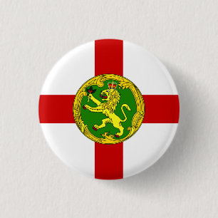 Chapa Redonda De 2,5 Cm Bandera patriótica de Alderney
