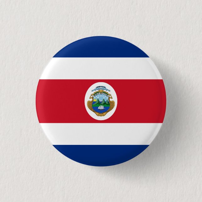 Chapa Redonda De 2,5 Cm Bandera Patriótica de Costa Rica (Anverso)