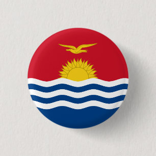 Chapa Redonda De 2,5 Cm Bandera Patriótica de Kiribati
