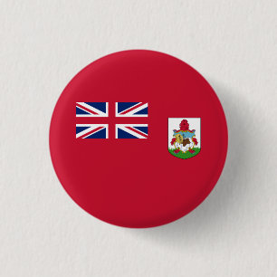Chapa Redonda De 2,5 Cm Bandera patriótica de las Bermudas
