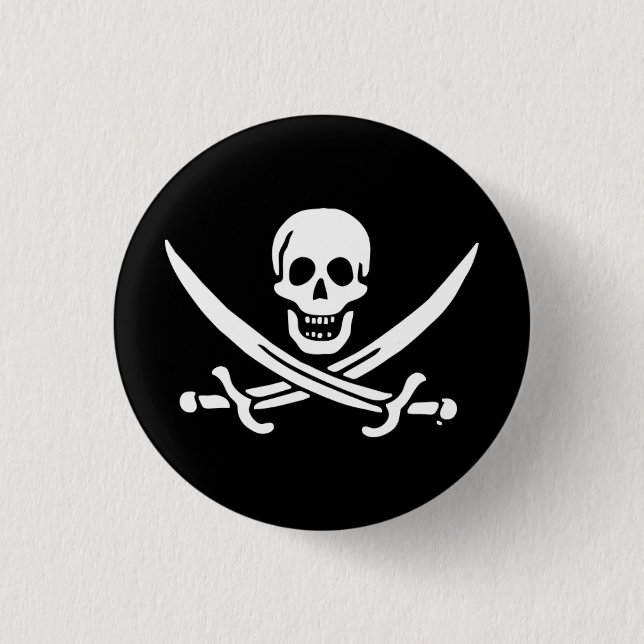 Chapa Redonda De 2,5 Cm Bandera pirata jolly roger (Anverso)
