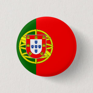 Chapa Redonda De 2,5 Cm Bandera portuguesa