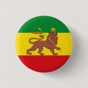 Chapa Redonda De 2,5 Cm Bandera Rasta de Jamaica - hAILE sELASSIE I - Amor