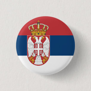 Chapa Redonda De 2,5 Cm Bandera Serbia (serbia)