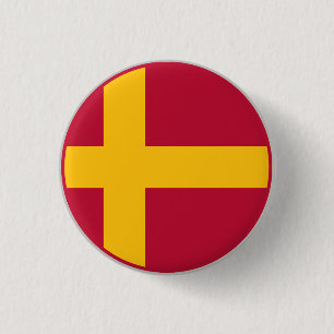 Chapa Redonda De 2,5 Cm Bandera sueca de Finlandia