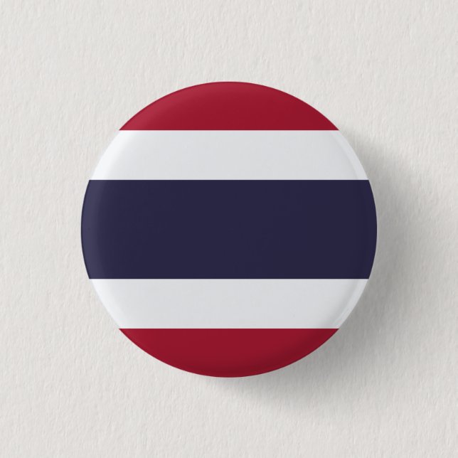 Chapa Redonda De 2,5 Cm Bandera tailandesa, bandera de Tailandia (Anverso)