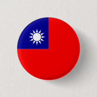 Chapa Redonda De 2,5 Cm Bandera taiwanesa, bandera de Taiwán