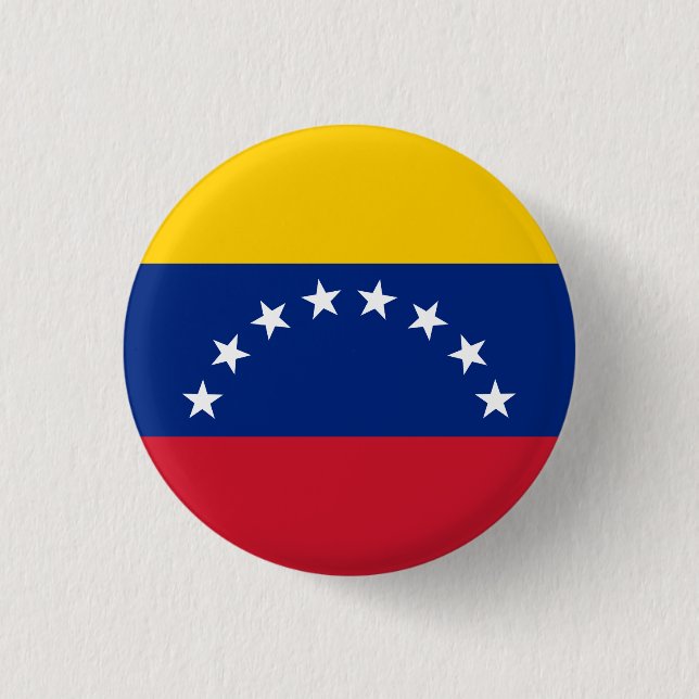 Chapa Redonda De 2,5 Cm Bandera venezolana (Anverso)
