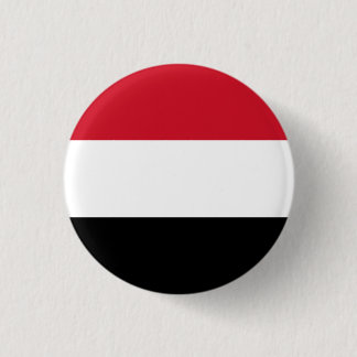 Chapa Redonda De 2,5 Cm Bandera yemení, bandera de Yemen