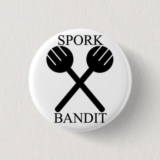 Chapa Redonda De 2,5 Cm Bandido de Spork (Anverso)