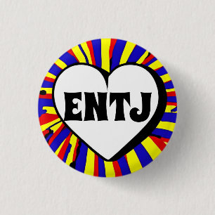 Chapa Redonda De 2,5 Cm Bando redondo de ENTJ MBTI 3 Cm