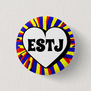 Chapa Redonda De 2,5 Cm Bando redondo ESTJ MBTI 3 Cm