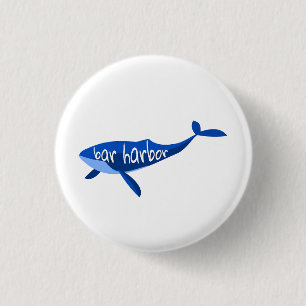 Chapa Redonda De 2,5 Cm Bar Harbour Maine Whale