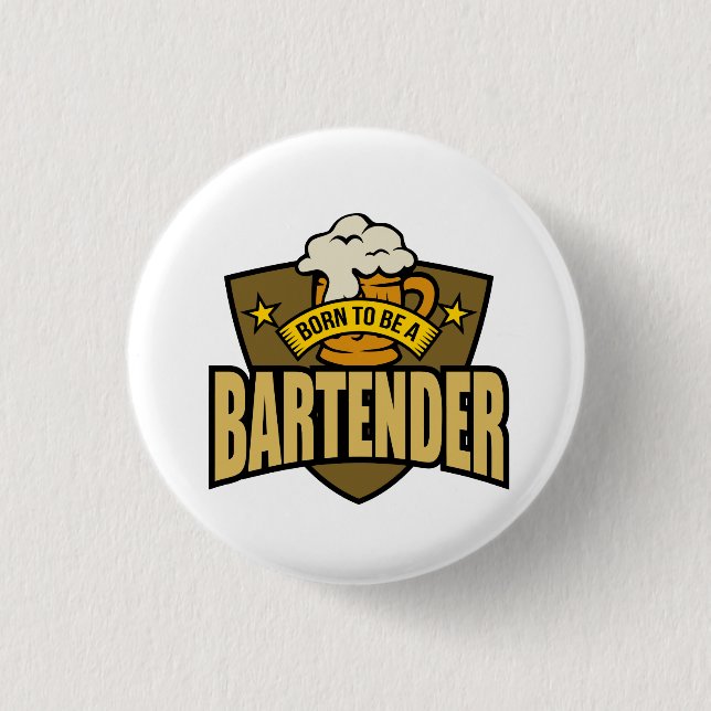 Chapa Redonda De 2,5 Cm Bartender (Anverso)