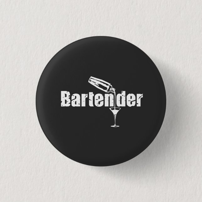 Chapa Redonda De 2,5 Cm Bartender (Anverso)