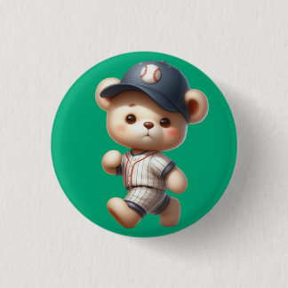 Chapa Redonda De 2,5 Cm Baseball Bears 1