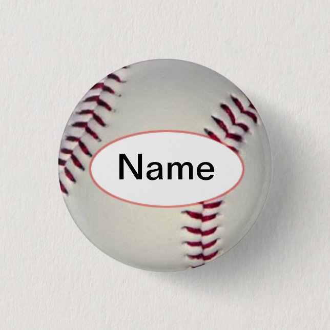Chapa Redonda De 2,5 Cm baseball with your name on it (Anverso)