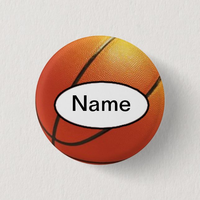 Chapa Redonda De 2,5 Cm basketball with your name on it (Anverso)