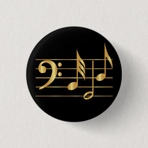 Chapa Redonda De 2,5 Cm Bass clef