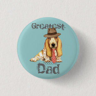 Chapa Redonda De 2,5 Cm Basset Dad