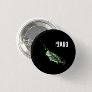 CHAPA REDONDA DE 2,5 CM BASURA DE IDAHO - AQUÍ PESCA PESQUERA - CAMINANDO