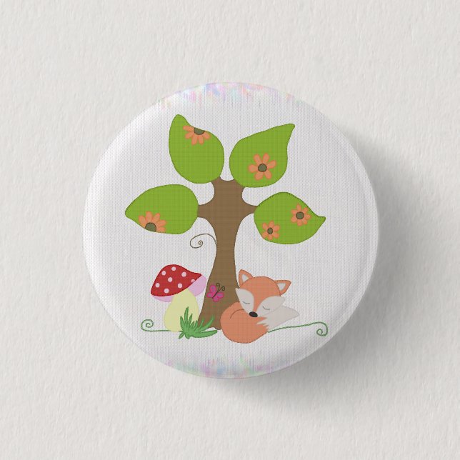 Chapa Redonda De 2,5 Cm Baum fuchs (Anverso)