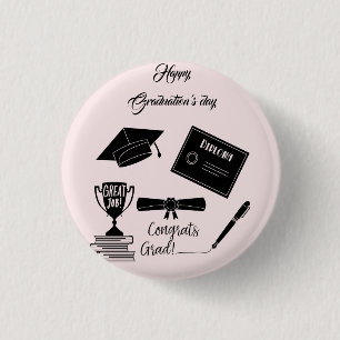Chapa Redonda De 2,5 Cm Beatiful Happy Graduals Day
